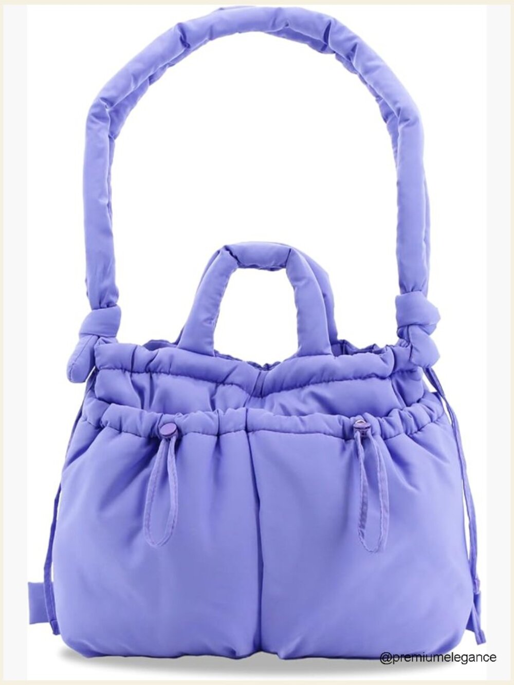 Quilted Puffer Tote Bag Converts To Backpack 14 Inch Laptop